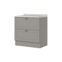 Ver imagem 3 de Balcão 80cm 02 Gavetas 100% MDF com Tampo para Cozinha Americana