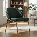 Ver imagem 2 de Cadeira Poltrona Decorativa Nuvem Premium Orgânico:courino Sintético Verde
