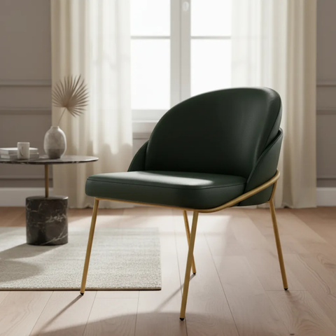 Cadeira Poltrona Decorativa Nuvem Premium Orgânico:courino Sintético Verde