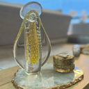 Ver imagem 1 de Enfeite em Murano com Ouro 24k Imagem Santa Nossa Senhora