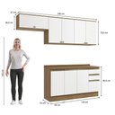 Ver imagem 4 de Armário de Cozinha Completa 100% Mdf 240cm Nogueira/branco Celeste Kappesberg