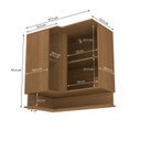 Ver imagem 2 de Armário Aéreo de Canto 2 Portas com LED Canela