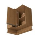 Ver imagem 7 de Armário Aéreo de Canto 2 Portas com LED Canela