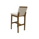 Ver imagem 4 de Banqueta Alta em Madeira Maciça Londres Linho Cru