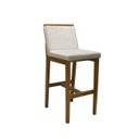 Ver imagem 2 de Banqueta Alta em Madeira Maciça Londres Linho Cru