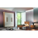 Ver imagem 5 de Guarda-Roupa Solteiro 4 Portas 2 Gavetas MDF Dinamarca Marrom/Imbuia/Off White