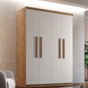 Ver imagem 1 de Guarda-Roupa Solteiro 4 Portas 2 Gavetas MDF Dinamarca
