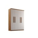 Ver imagem 3 de Guarda-Roupa Solteiro 4 Portas 2 Gavetas MDF Dinamarca