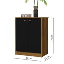 Ver imagem 4 de Balcão Office Multiuso Organizador Funcional Freijó Preto