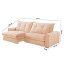 Ver imagem 4 de Sofá Firenze Linho 02 Módulos de 120cm B25cm Meu Sofá Online A294 Linho Creme