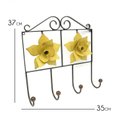 Ver imagem 2 de Cabide Porta Toalhas de Rosto para Banheiro de Parede com Flores de Ferro Artesanal Libertas Rosas A