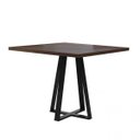 Ver imagem 1 de Mesa de Jantar 4 Lugares 90cm Tampo MDF Pés em Aço Genova Yescasa