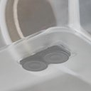 Ver imagem 7 de 2 Cortadores Porta Rolos Duplo Clear Branco Plástico Filme Alumínio Organizador ou