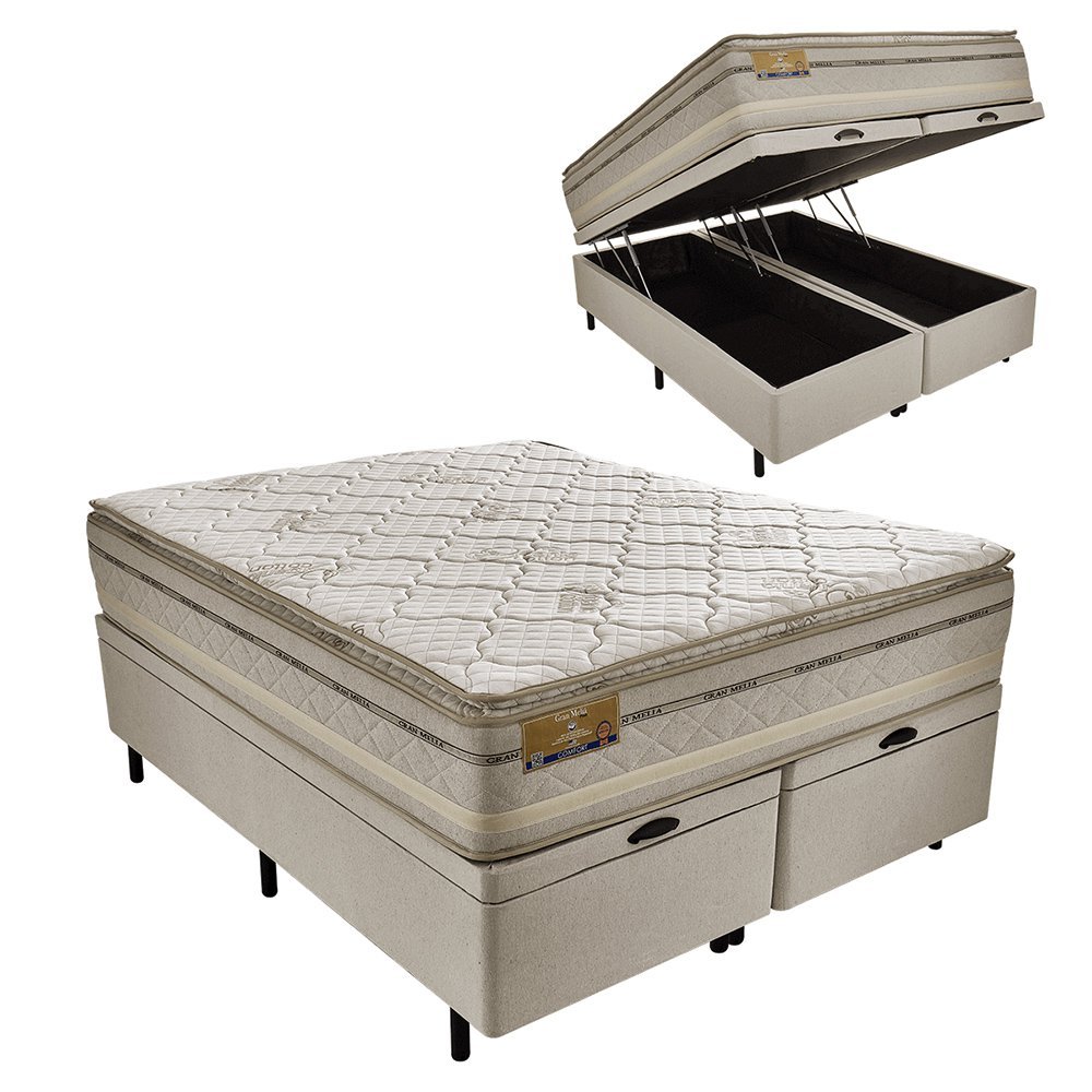 Comprar Cama Box Casal King Size 193x203x74cm Grand Reale Gazin