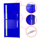 Ver imagem 2 de Porta Alumínio Lambril Visione c/Puxador D.Azul 90 Brimak
