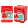 Mini Cofre Eletrônico Digital Senha 4 Dígitos Notas e Moedas (vermelho) - 3