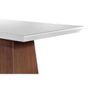 Ver imagem 5 de Mesa de Sala Jantar Luna + Tampo Madeirado Vidro Reto 180x90cm Imbuia/off White - Rufato