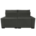 Ver imagem 6 de Sofá Retrátil e Reclinável 1,80M Molas Ensacadas e Costura Tripla Cama Inbox Nobre Suede Cinza