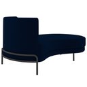 Ver imagem 5 de Chaise Longue Divã 164cm Braço Direito Logus D06 Veludo Azul - Mpozenato