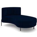 Ver imagem 1 de Chaise Longue Divã 164cm Braço Direito Logus D06 Veludo Azul - Mpozenato