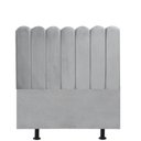 Ver imagem 2 de Cabeceira Estofada Alanis 140CM Casal Suede Cinza Claro - D A DECOR