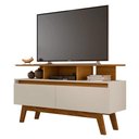 Ver imagem 1 de Rack Bancada Para TV Até 50 Pol. 2 Portas Rubi 1.2 Cinamomo/Off White - Bechara