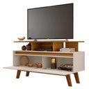 Ver imagem 5 de Rack Bancada Para TV Até 50 Pol. 2 Portas Rubi 1.2 Cinamomo/Off White - Bechara