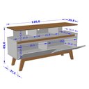 Ver imagem 4 de Rack Bancada Para TV Até 50 Pol. 2 Portas Rubi 1.2 Cinamomo/Off White - Bechara