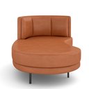 Ver imagem 4 de Sofá Chaise Longue Sala de Estar Living Lucca Esquerdo D02 Couríssimo Camel B-14 - Lyam Decor