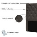 Ver imagem 4 de Cabeceira Casal 1,40m Toledo Suede Cinza - Pallazio