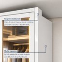 Ver imagem 4 de Guarda Roupa Solteiro 4 Portas com Vidro Reflecta 3 Gavetas 164cm com LED 100% MDF Imperiale Premium