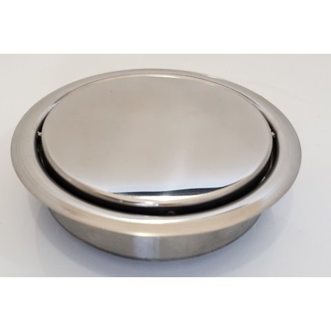 Acabamento Tampa Giratoria para Furo 20cm Em Aco Inox 304 LOJASARAH ACABAMENTO TAMPA GIRATORIA 20cm