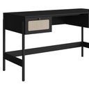 Ver imagem 3 de Conjunto Escrivaninha 2 Gavetas e Estante Palhinha Pé Madeira Oslo Artesano | Nero - Nero/preto