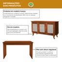 Ver imagem 2 de Kit Mesa Escritório Veneza e 2 Livreiros Abertos sem Portas Madri e Buffet 3 Portas Deltan Castanho