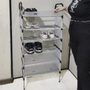 Ver imagem 7 de Sapateira Rack 6 Andares Prateleiras Organizaçao Calçado Sapato Tenis Hall de Entrada Objetos Resist