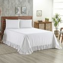 Ver imagem 2 de Colcha Laila C/ Babado 400 Fios Queen 3 Peças Branco