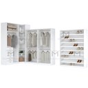 Ver imagem 4 de KIT CLOSET MODULAR 3 ALTURAS DIFERENTES 100% MDF M509.B MUNDI MOVEIS