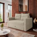 Ver imagem 3 de Sofá Cama 2 Lugares Casal 1,50 Mts Chenile Prince Luma Matri Cor:chenile Marrom
