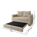 Ver imagem 7 de Sofá Cama 2 Lugares Casal 1,50 Mts Chenile Prince Luma Matri Cor:chenile Marrom