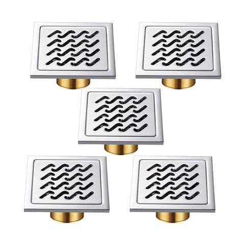 Ralo Inox 10x10 Lavabo Kit 5 Uni Banheiro Anti Odor Anti Inseto Resistente Cozinha Lavanderia Quinta