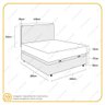 Cama Box Baú Casal + Cabeceira Cassis e Colchão Ortobom Airtech Springpocket 138cm - 2