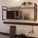 Ver imagem 1 de Prateleira Industrial em Aço e MDF 40cmx40cmx90cm Moderna Yescasa  