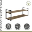 Ver imagem 2 de Prateleira Industrial em Aço e MDF 40cmx40cmx90cm Moderna Yescasa  