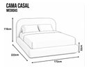 Ver imagem 5 de Cama Box Casal Estofada Tecido Bouclê Luxo Cabeceira para Quarto