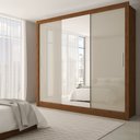 Ver imagem 1 de Guarda-roupa Casal Katherine Slim 3 Portas com Espelho - Panorama Móveis