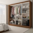 Ver imagem 2 de Guarda-roupa Casal Katherine Slim 3 Portas com Espelho - Panorama Móveis