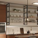 Ver imagem 4 de Prateleira Industrial em Aço e MDF 1,01mx40cmx90cm Moderna Yescasa 