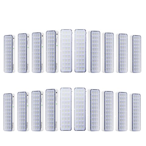 Kit 20 Luminárias de Emergência Led Intelbrás Autônoma Lea 31 com 30 Leds Branco Bivolt