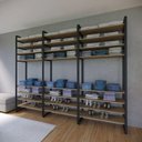 Ver imagem 3 de Roupeiro Industrial Triplo 24 Prateleiras