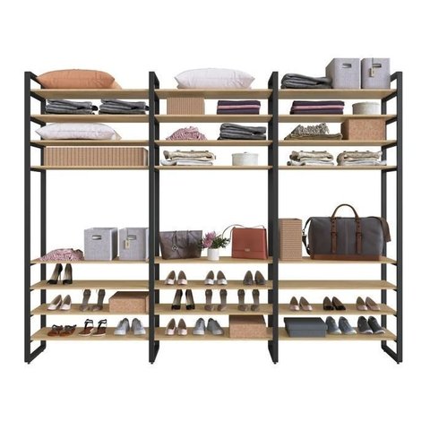 Roupeiro Industrial Triplo 24 Prateleiras